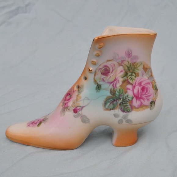 R S Prussia porcelain Victorian boot shoe figurine planter? (479w) - Picture 5 of 9